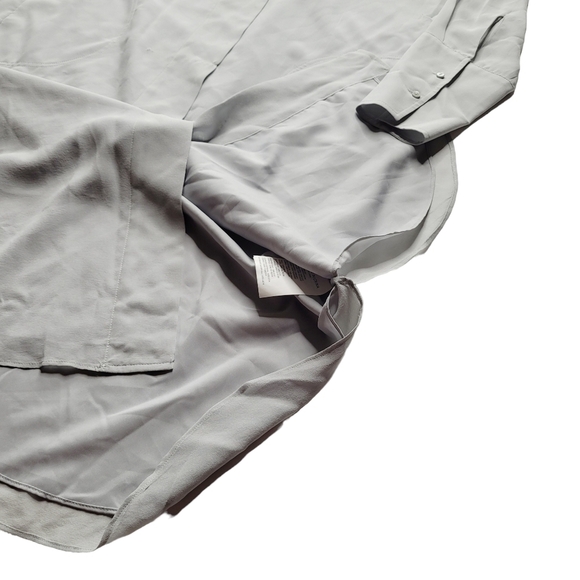 Club Monaco Long Sleeve Shirttail Silk Chiffon Dress Size 4 - Picture 6 of 10